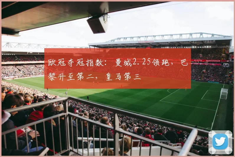 欧冠夺冠指数：曼城2.25领跑，巴黎升至第二，皇马第三